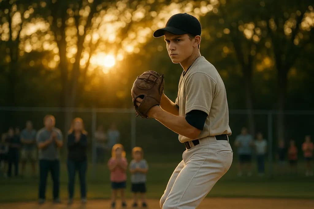 Texas youth baseball players warming up before a tournament game