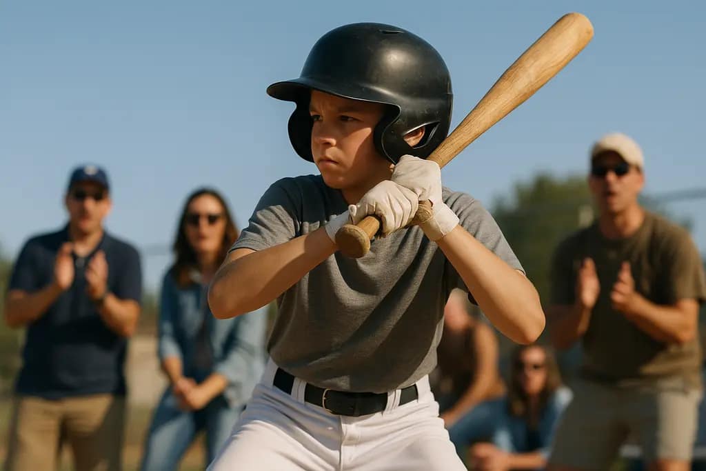 Texas Championship players warming up before a youth baseball bracket game in Texas