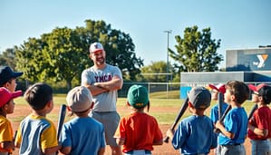 YMCA volunteer baseball coach
