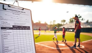 youth baseball evaluation forms