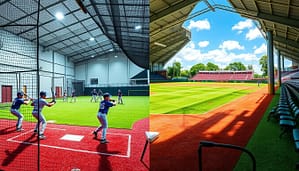 indoor vs outdoor facilities baseball