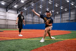 pitching baseball